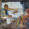L'arrière du Sampan - Huile