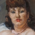 La grande Paulette (détail) - Huile
