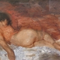 Le caraco rose - Huile