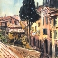 Village Aix en Provence - Aquarelle