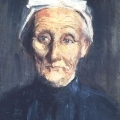 Les yeux bleus - Huile
